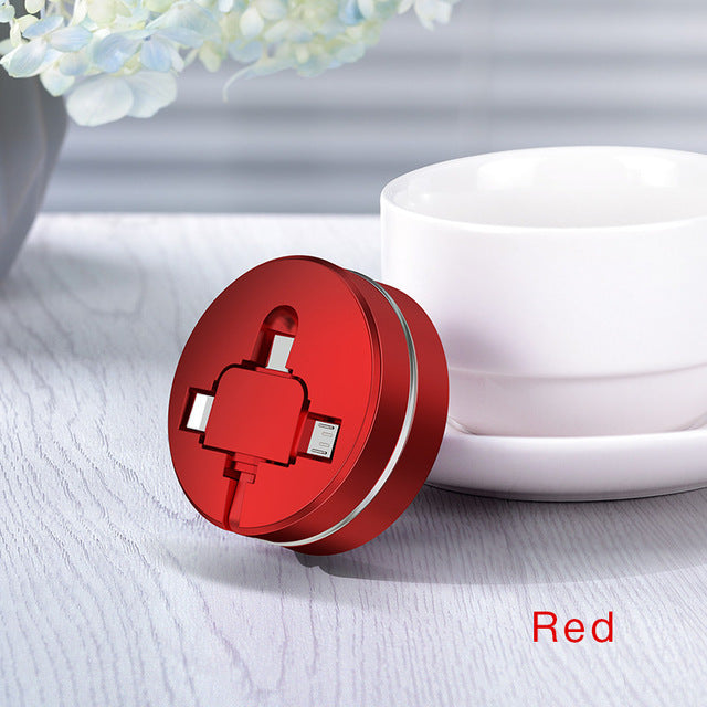 3-in-1 Retractable Fast Charging Data Cable