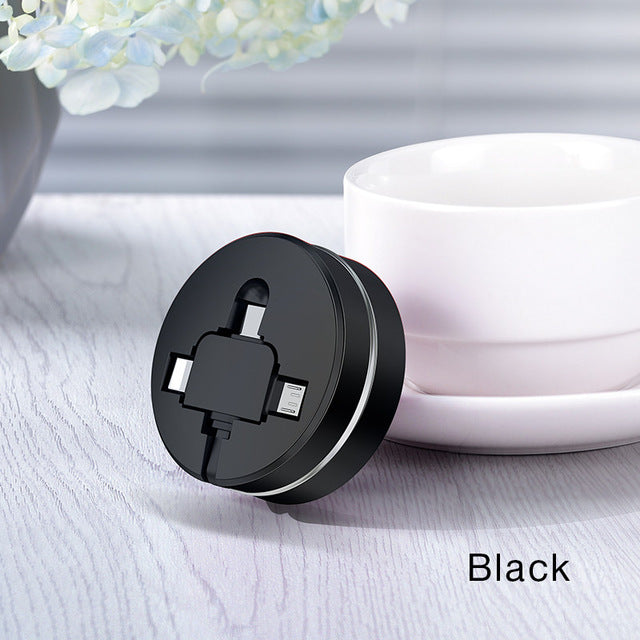3-in-1 Retractable Fast Charging Data Cable